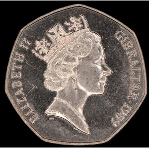 Gibraltar. 50 Pence 1989 Christmas