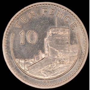 Gibraltar. 10 Pence 1988