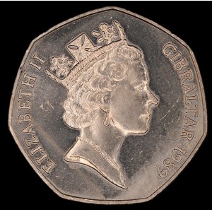 Gibraltar. 50 Pence 1989 Christmas