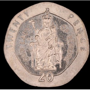 Gibraltar. 20 Pence 1988
