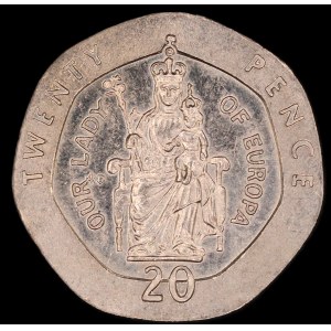 Gibraltar. 20 Pence 1988