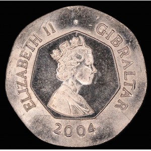 Gibraltar. 20 Pence 1704-2004