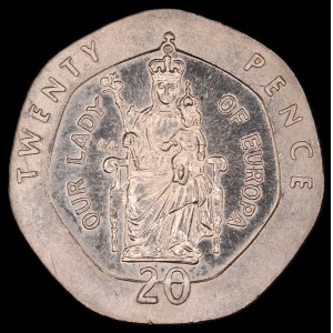 Gibraltar. 20 Pence 1988