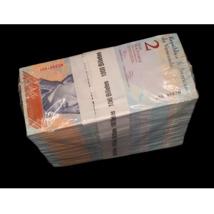 Venezuela. 2 Bolivares 2012 Brick 10 Bundles