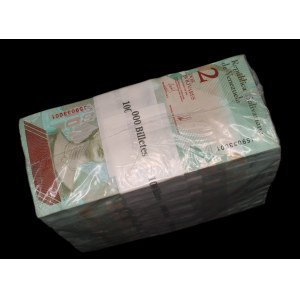 Venezuela. 2 Bolivares 2018 Brick 10 Bundles