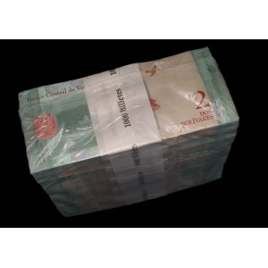Venezuela. 2 Bolivares 2018 Brick 10 Bundles