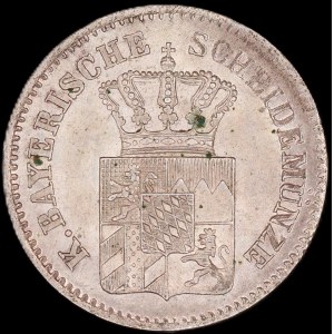 Germany. Bavaria 3 Kreuzer 1865 Silver