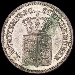 Germany. Württemberg 1 Kreuzer 1866 Silver