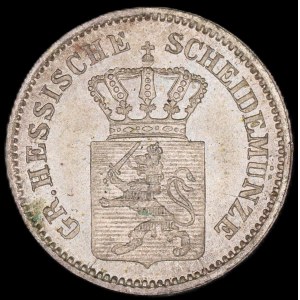 Allemagne. Hesse Darmstadt 1 Kreuzer 1866 Argent