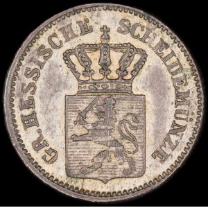 Germany. Hesse Darmstadt 1 Kreuzer 1870 Silver
