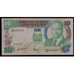 Kenya. 10 Shillings 1984