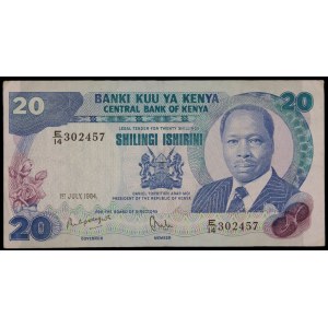 Kenya. 20 Shillings 1984