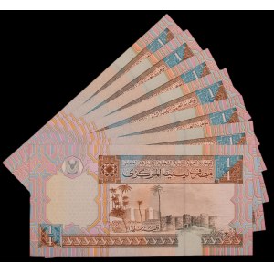 Libya. 7 Pcs of 1/4 Dinar 2002