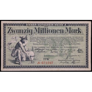 Germany. 20 Million Marks 1923 Düren