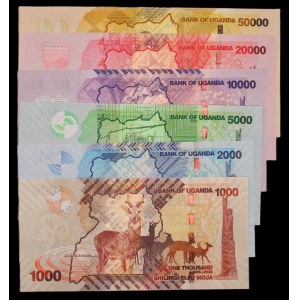 Uganda. Complete Set 2010-2022 1000, 2000, 5000, 10000, 20000, 50000 Shillings