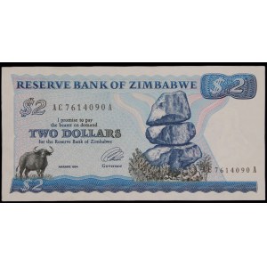 Zimbabwe. 2 Dollars 1994