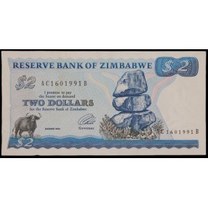 Zimbabwe. 2 Dollars 1994