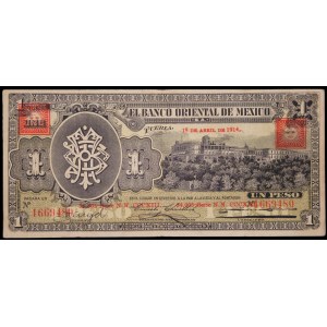 Mexico. Puebla 1 Peso 1914