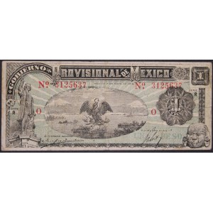Mexico. Provisional 1 Peso 1915