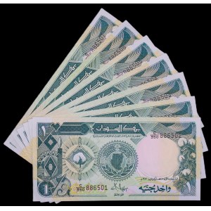 Sudan. 7 Pcs of 1 Pound 1987