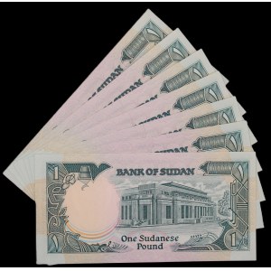 Sudan. 7 Pcs of 1 Pound 1987