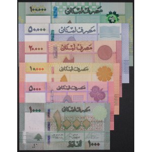 Lebanon. Complete Set 1000, 5000, 10000, 20000, 50000, 100000 Livres 2012
