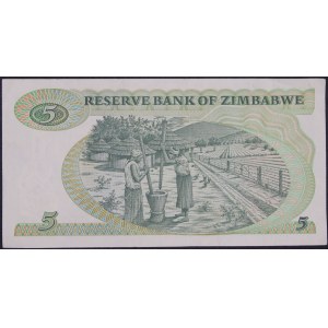 Zimbabwe. 5 Dollars 1994