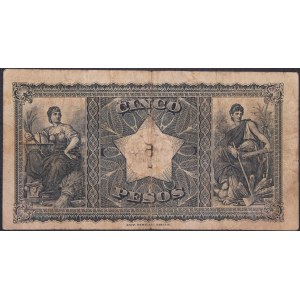 Chile. 5 Pesos 1922 Santiago Seal