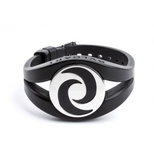 BULGARI, BULGARI Optical Illusion Collection: onyx gold spin caoutchouc bracelet