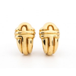 BULGARI, BULGARI Parentesi Collection: pair of gold earrings