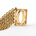 CARTIER, CARTIER Penelope Collection: vintage Double C gold bracelet, with original box and guarantee
