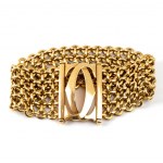 CARTIER, CARTIER Penelope Collection: vintage Double C gold bracelet, with original box and guarantee