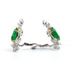 VENTRELLA, VENTRELLA Gold earrings with emeralds and diamonds