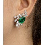 VENTRELLA, VENTRELLA Gold earrings with emeralds and diamonds