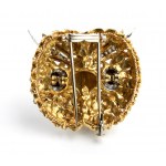 LUNATI, LUNATI Diamond enamel gold animalier brooch