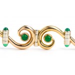 CARLO WEINGRILL, CARLO WEINGRILL Emerald gold bracelet