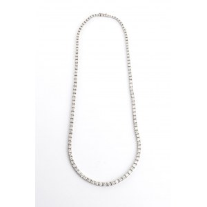Diamond tennis gold necklace