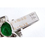 Bracelet en or avec lignes d'émeraudes et rubans de diamants
