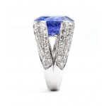 Tanzanite diamond gold ring