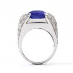 Tanzanite diamond gold ring