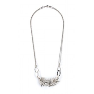 Diamond gold pendent - brooch