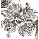Diamond gold pendent - brooch