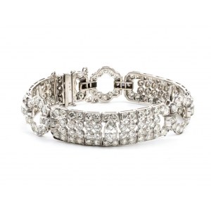 Art Déco platinum diamond bracelet