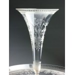A Baccarat etched crystal and solid silver figural centrepiece