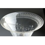 A Baccarat etched crystal and solid silver figural centrepiece