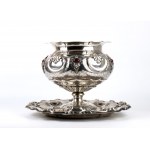 TORCHIANA & LODA, TORCHIANA & LODA Silver centerpiece with carnelian