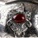 TORCHIANA & LODA, TORCHIANA & LODA Silver centerpiece with carnelian