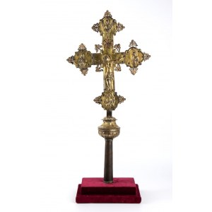 Croix de procession italienne en cuivre