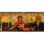 Orthodox icon depicting Madonna and Child with scroll