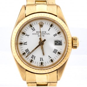ROLEX, ROLEX Oyster Perpetual Lady Date: gold wristwatch